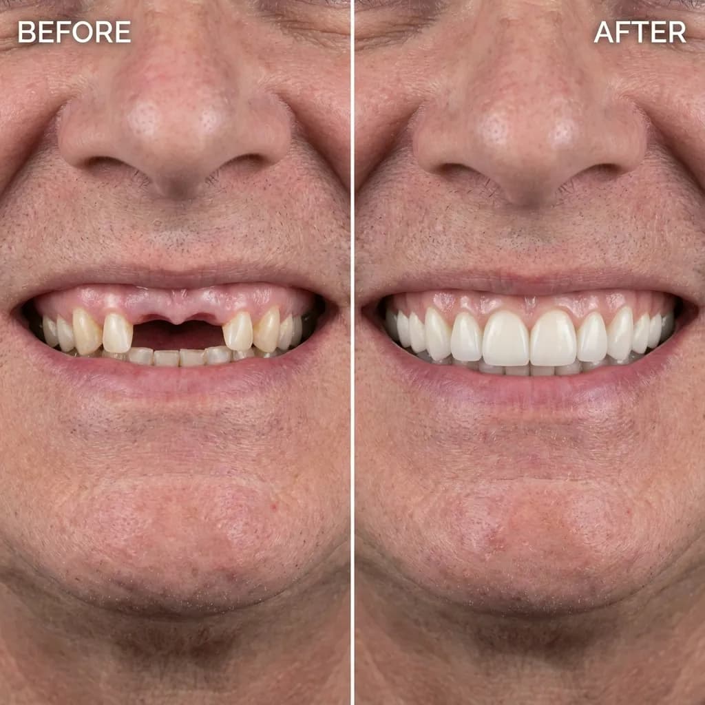 all on 4 dental implants before and after case 1