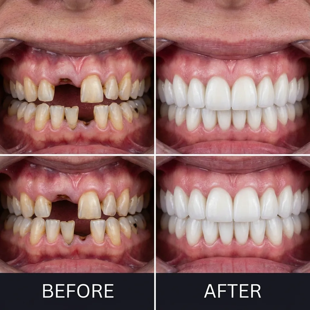 full mouth dental implants before and after pictures