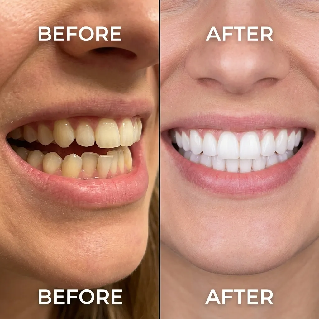 Invisalign before and after crowded teeth transformation