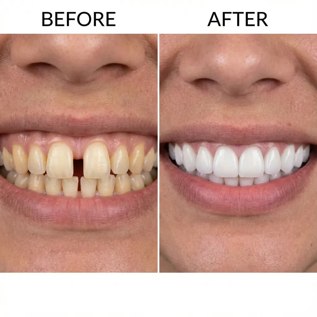 Invisalign before and after gap teeth closure