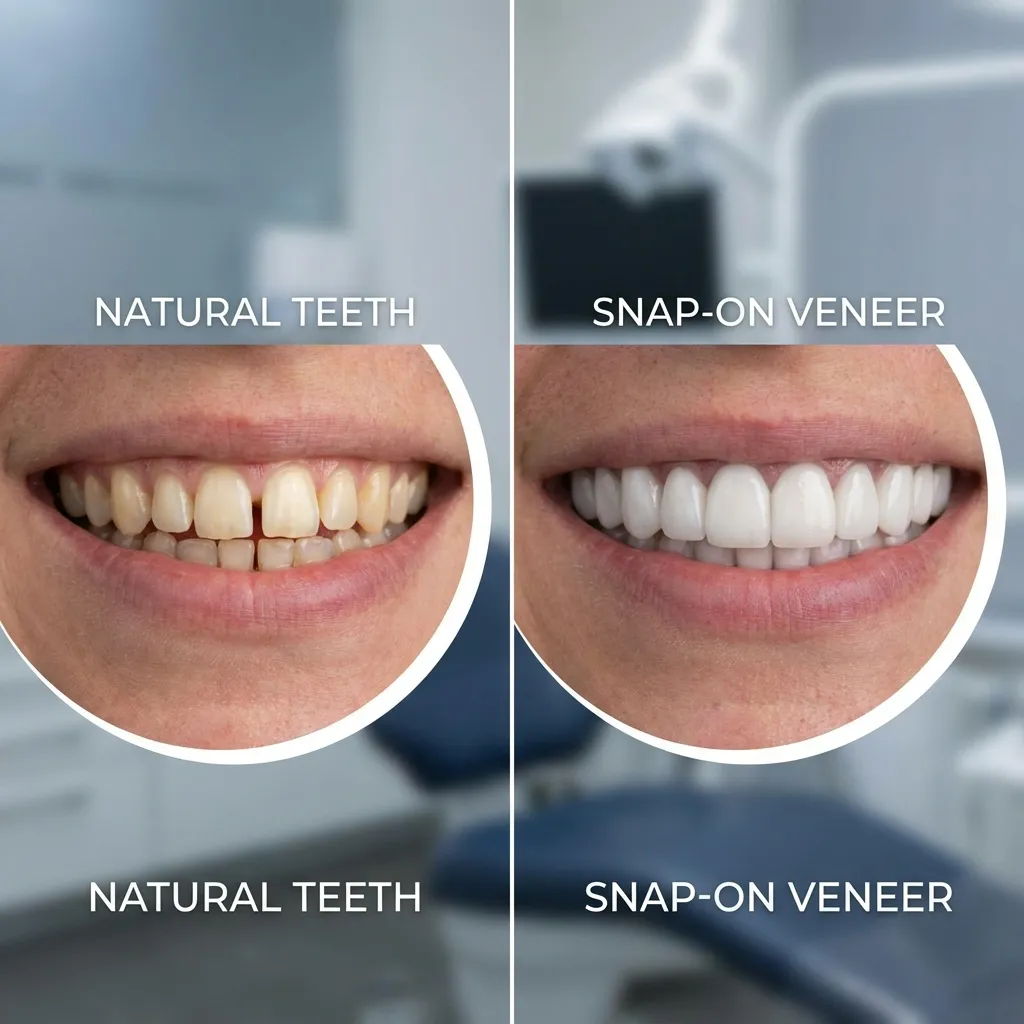 snap on veneers before and after comparison