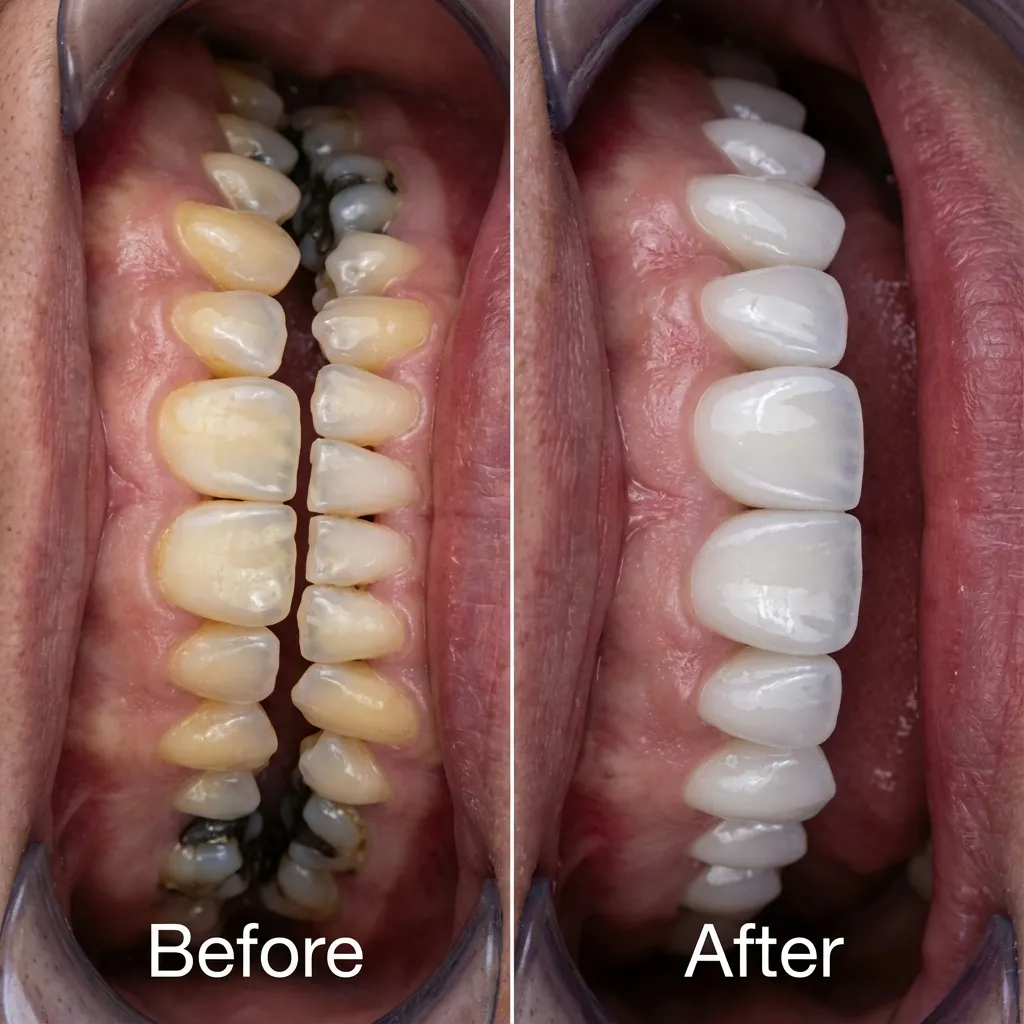 porcelain veneers before and after case 1